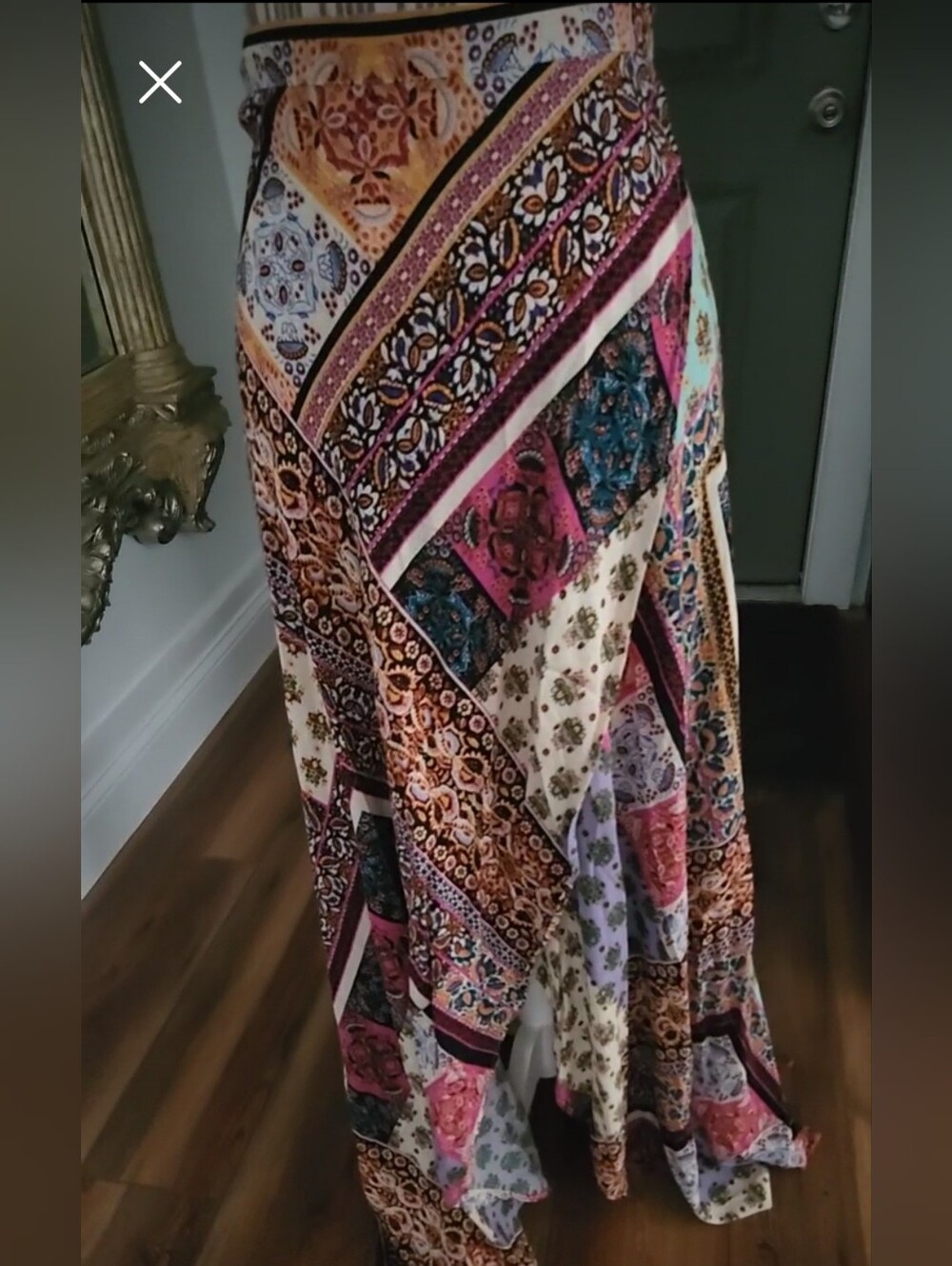 Living Doll Boho Print Maxi Skirt